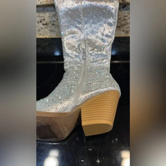 Forever thigh high glitter cowboy boots - Picture 9 of 13